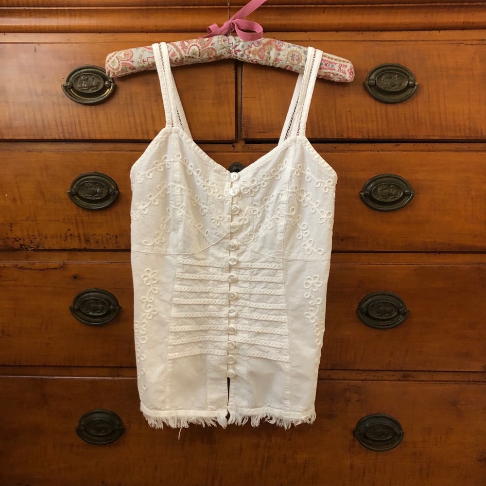Inca Handmade Embroidered button-front top